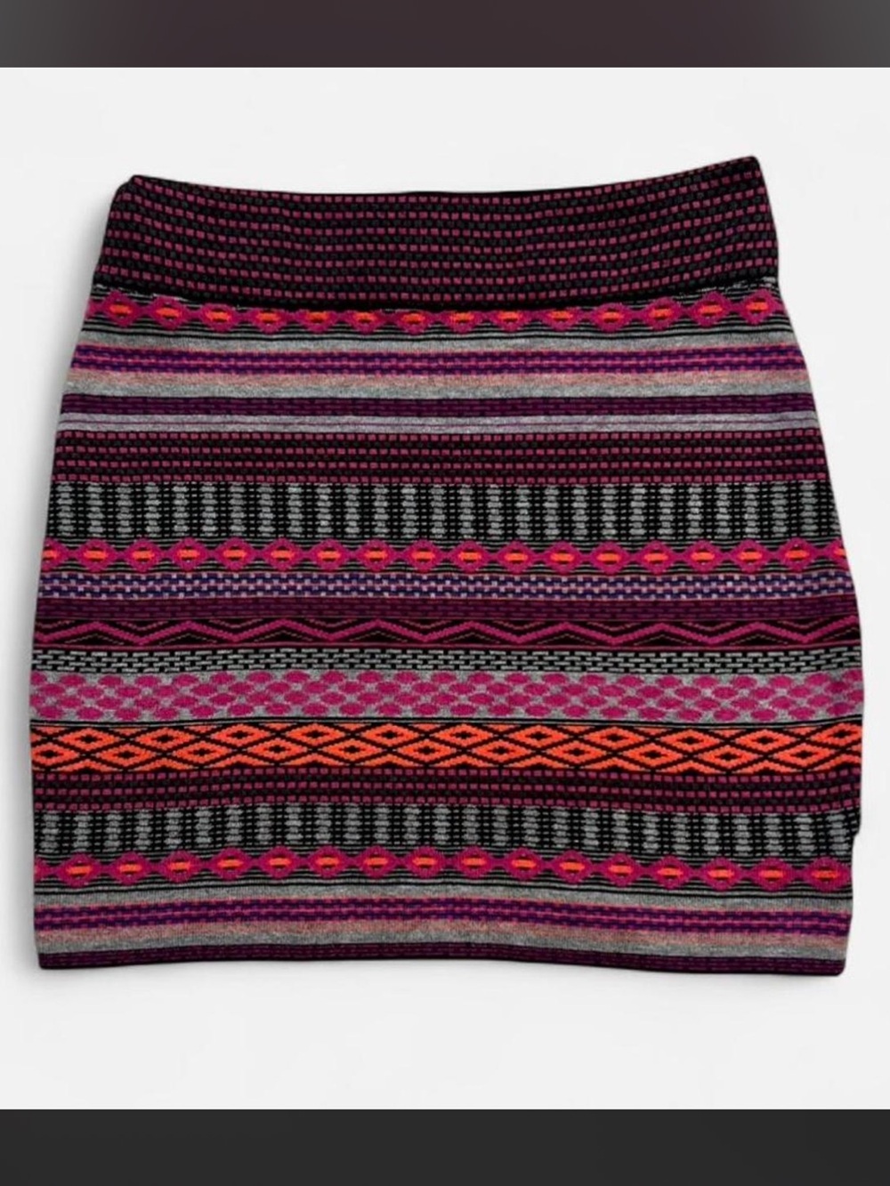 💟Krimson Klover Striped Mini Skirt in Pink, Black & Orange